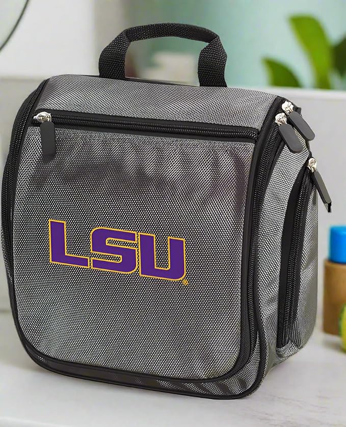 Broad Bay LSU Tigers Toiletry Bags Or Hanging LSU Shaving Kits (Gray - LSU Logo) - Image 3