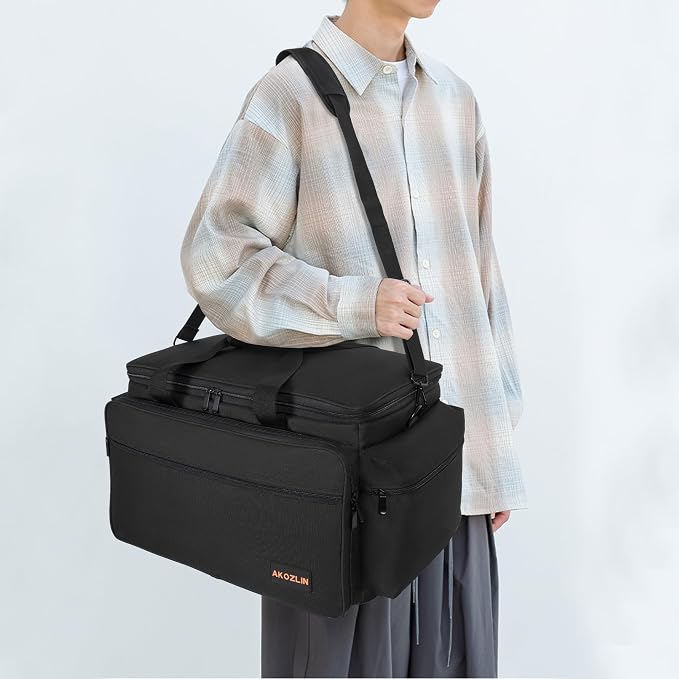 AKOZLIN Cable File Bag with Detachable Dividers for DJ Gear, Sound Instrument Accessories - Image 8