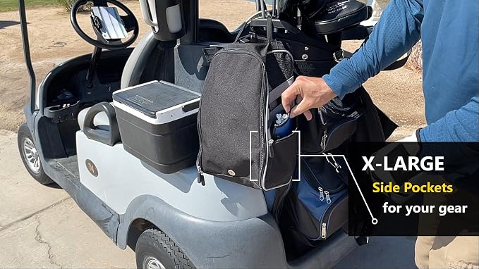 CaddyDaddy Golf Modern Golf Shoe Bag, Black/Grey - Image 5