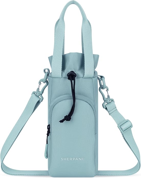 Sherpani Izzie, Water Bottle Crossbody, 32oz Bottle Carrier Bag | Bottle Holder Sling with Phone Pocket, Cross Body Drink Carrier Men Women, RFID Protection for Hiking Camping, Travel Gift by SHERPANI
