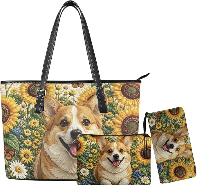 Women Purse Handbags Wallet Sets Leather Shoulder Tote Bag for Women,Top Handle Purse with Wrist Wallet Bag by Unknown
