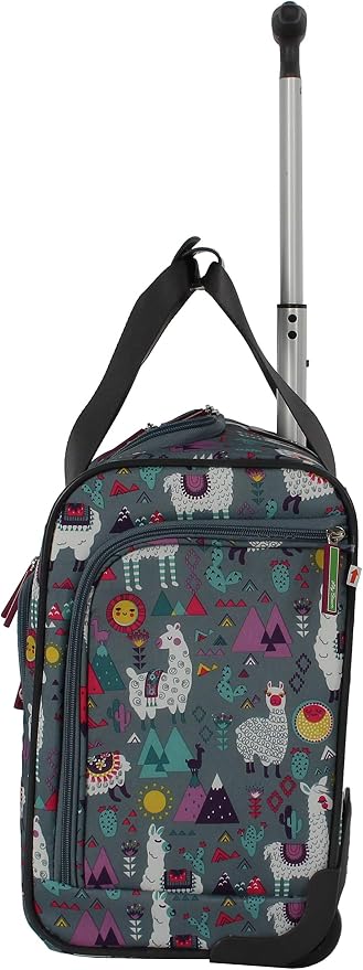 Lily Bloom Designer 15 Inch Carry On - Weekender Overnight Business Travel Luggage - Lightweight 2- Rolling Wheels Suitcase - Under Seat Rolling Bag for Women (One Size, Llama Mama) - Image 3