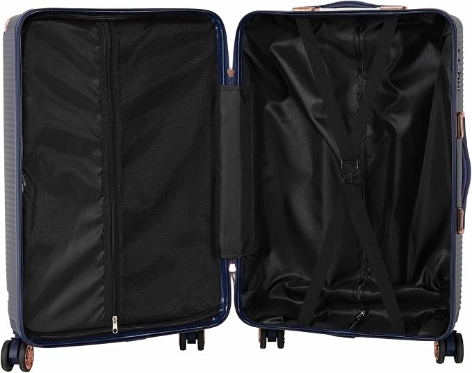 Merax Luggage Sets 4 Piece with Cosmetic Case TSA Lock, Hardside ABS Carry On Suitcase with YKK Zippers Lightweight Rolling Travel Luggage Sets with Spinner Wheels,14+20+24+28 IN,Blue - Image 6