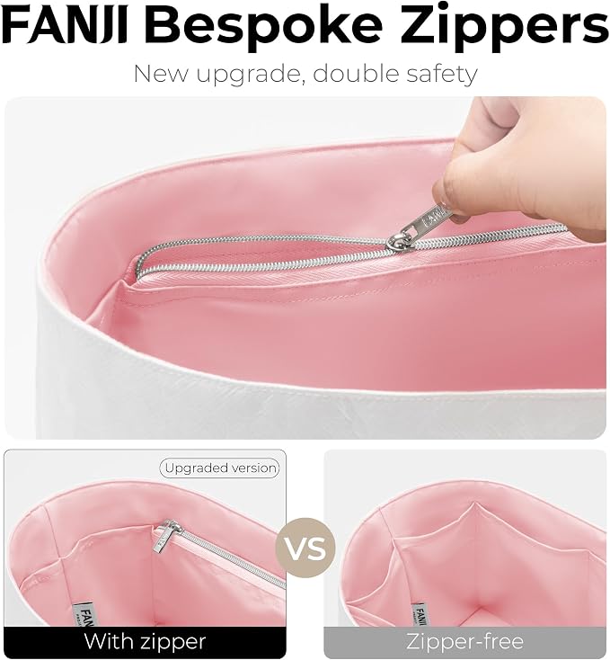 Purse Tote Bag Organizer Insert for ST Louis PM Handbag, Custom Fit Inside Premium Lightweight Water Resistant Purse Insert with Zipper Rose Sakura - Image 5
