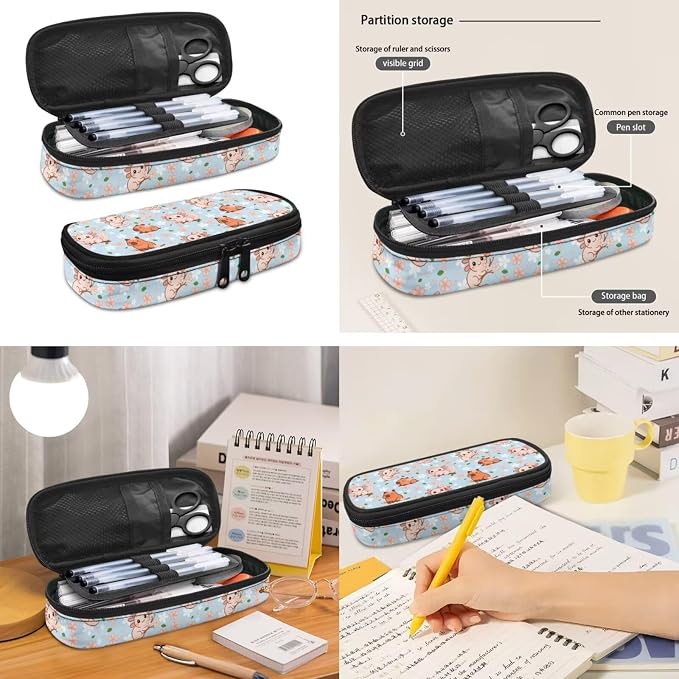 Capybara and Axolotl 3Pcs Backpack Sets, Kids Bookbags Primary School Daypack Elementary Students Knapsack with Insulated Lunch Box Pencil Case for Teens - Image 4