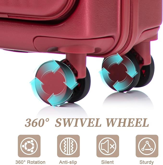 20/14 Inch Hardside Luggage, Lightweight Durable Suitcases with Spinner Wheels - Image 5
