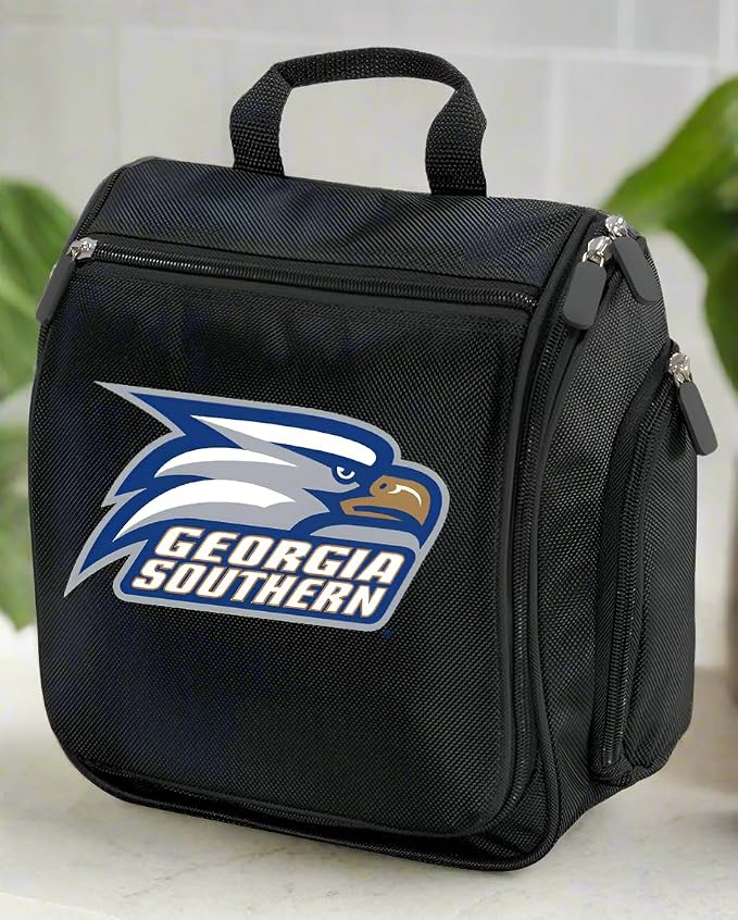 Broad Bay Georgia Southern Toiletry Bags Or Hanging GS Eagles Logo Travel Shaving Kits for Men (Multi Color - Black) - Image 3