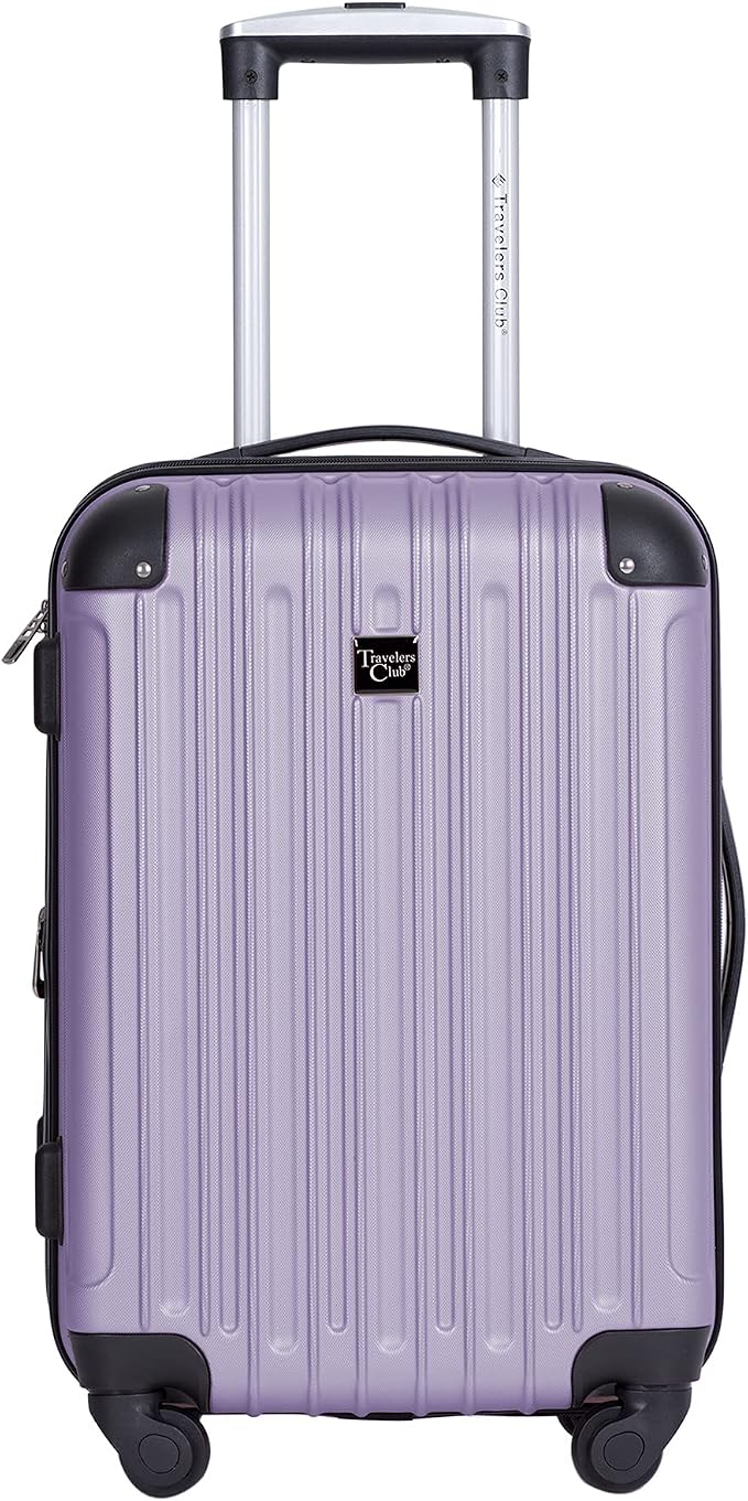 Travelers Club Midtown Hardside 4-Piece Luggage Travel Set, Lilac - Image 6