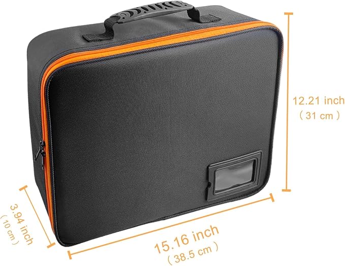 Extra Large Hard Tool Battery Carrying Case fits for Dewalt/Milwaukee/Makita 20V/60V/12V/18VBattery & Charger, Portable Power Tool Box Storage Bag with Adjustable Dividers for Accessories Organizer - Image 6