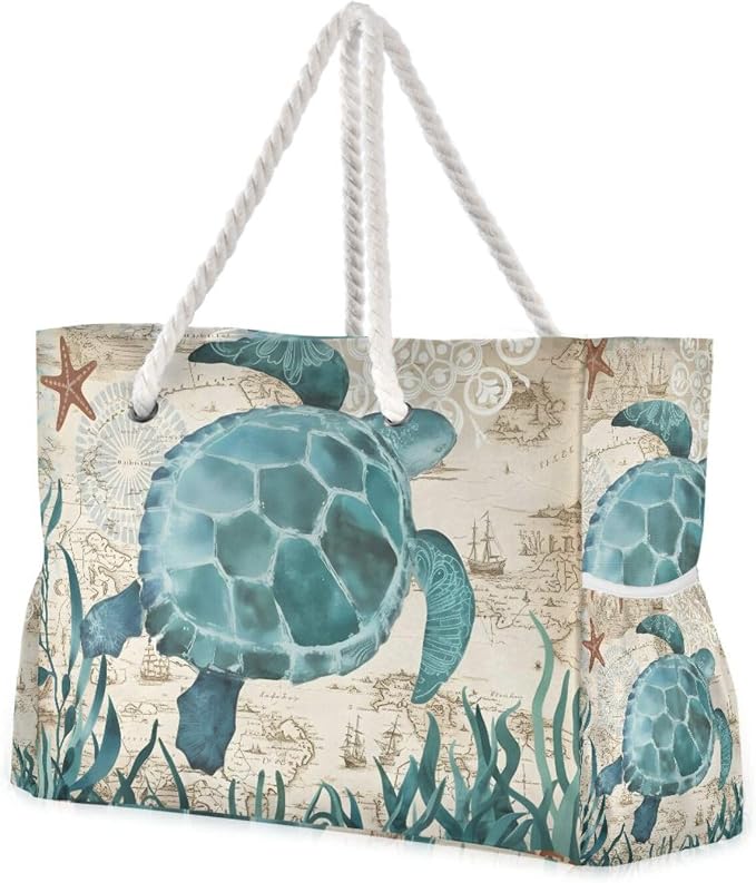 senya Large Beach Shoulder Bags Canvas Tote Water Resistant for Gym Travel Daily by senya