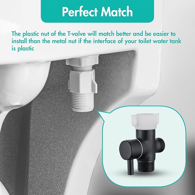 BARROCK Handheld Bidet Sprayer for Toilet, Stainless Steel Metal Made Baby Cloth Diaper Spraying Kit, Bathroom Toilet Bidet Attachment Set for Bathing Pets and Feminine Hygiene, Matte Black