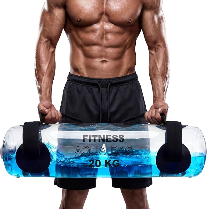 Water Weights Aqua Bag, 44 lbs - Adjustable Portable Water Weight Workout Sandbag Alternative Stability Fitness Equipment for Strength Core Balance Training Full Body Exercise Home Gym by Stdserendi