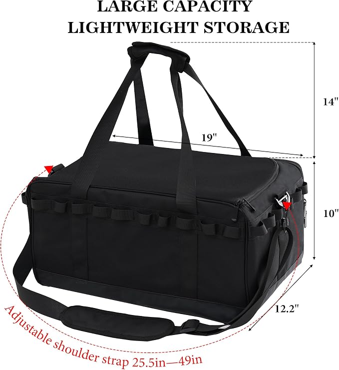 COOZMENT 35L Multi-functional Duffle Bag, Waterproof Shoe & Picnic Camping Organizer, 3 Adjustable Dividers for Travel, Sports, GYM - Image 6