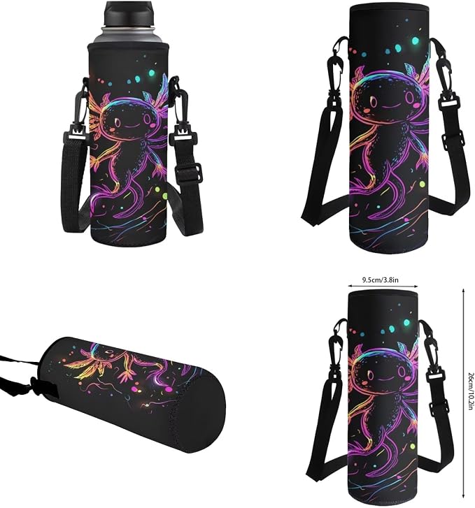 Axolotl Backpack for Boys 6-8 with Lunchbox Water Bottle Holder Pencil Case Graphic School Backpack and Lunch Box Set 17 Inch Bookbag for 3rd Grade Lunchbag, 4 Piece - Image 7