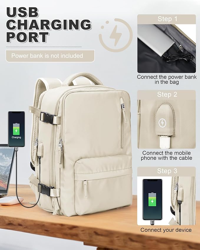 VGCUB Vacuum Backpack Travel with Pump, Vacuum Seal Compression Bags Laptop Backpack Personal Item - Image 7