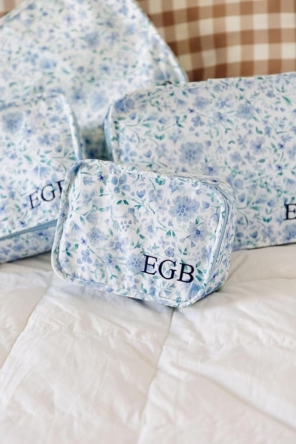 Personalized Packing Cube Set – Monogram Travel Organizer for Suitcase, Floral Polyester Luggage Cubes, Set of 3, Set of 4 or XL, Graduation or Mother’s Day Gift (Peony, XL) - Image 3