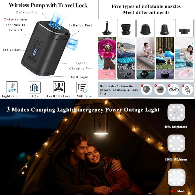 Travel Vacuum Bags with Pump 33L(21.65x15.75x5.91") Large Size IP67 Reusable Space Saver Compression Packing Storage Organizer Cube for Luggage CarryOn Suitcases & Backpack (Black-1 Bag) - Image 3