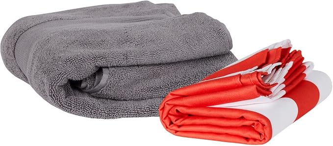 Dock & Bay Beach Towel - Quick Dry, Sand Free - Compact, Lightweight - 100% Recycled - Includes Bag - Cabana - Waikiki Coral Red - Large (160x90cm, 63x35) - Image 9