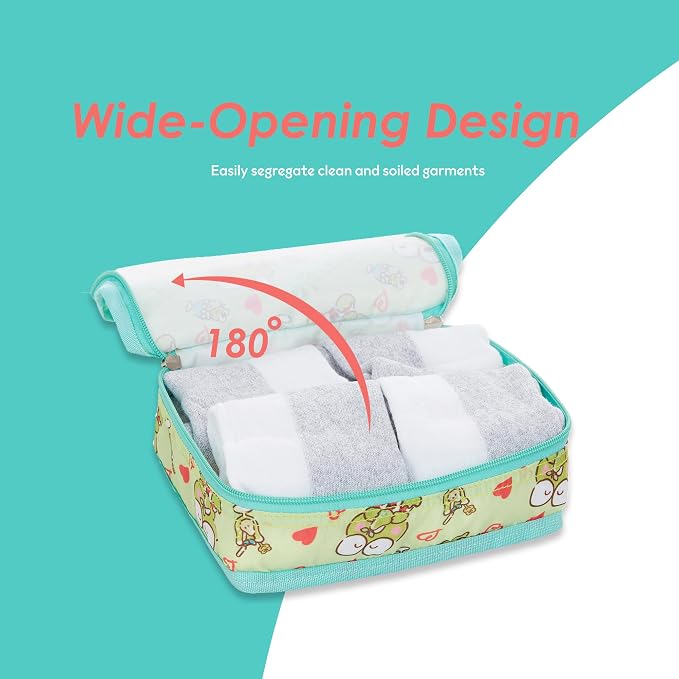Sanrio's Hello Kitty Packing Cubes - 5 Piece Packing Cube Bags - Travel Essentials - Suitcase Luggage Organizer Set - Hello Kitty and Friends, My Melody, Kerromi, Kerropi, Badtz-Maru (Kerropi) - Image 6