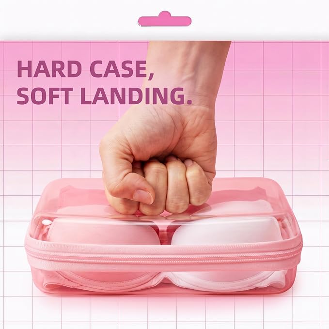 CoiiJoii 3PCS Large Clear Hard Shell Zippered Case, Diaper Bag Organizing Pouches, Waterproof Cosmetic Bag, Kid's Toy Storage Organizer Bins, Pencil Case. - Image 5