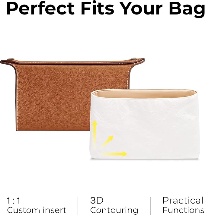 Backpack Organizer Insert for HERMES Videpoches Handbag,Custom Fit Inside Premium Vanile Lightweight WaterResistant Tote Bag Insert Accessories - Image 3