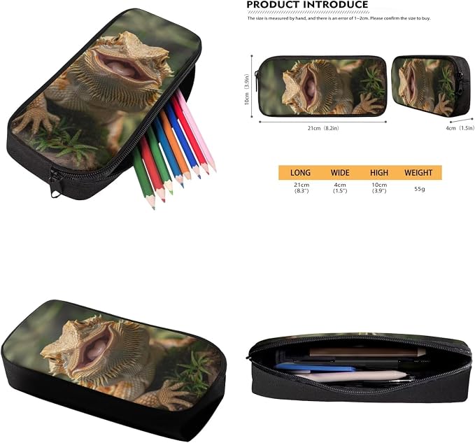 Dragon Lizard Backpack for Kids Boys Backpack with Lunch Box Water Bottle Carrier and Soft Pencil Case 4PCS Set Bookbag with Compartments 17 inch Lightweight School Bag Kids School Essentials - Image 6