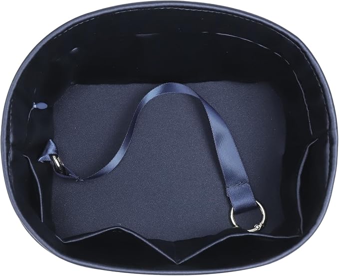 Fits for Picotin 22 Bag Insert, Premium Silk Purse Organizer Insert, Smooth Touch & Lightweight， Luxury Handbag Organizer with Gift Box Fits For Hermes(PC22,Blue Nuit) - Image 9