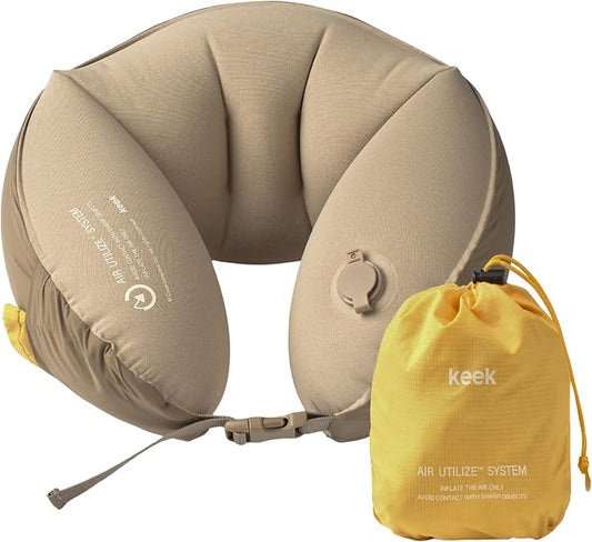 KEEK PillowO Travel Neck Pillow, Ultra-Light 82g and Passport-Sized by PillowdyOfficial