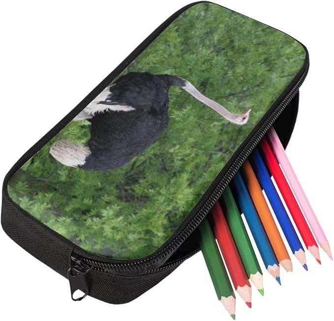 Girls Boys School Backpack with Lunch Box Pencil Case Comfy Padded Lightweight Ostrich Backpack Set Kids Cute Bookbag Insulated Lunch Bag Student Large Capacity Daypack 17 Inch - Image 5