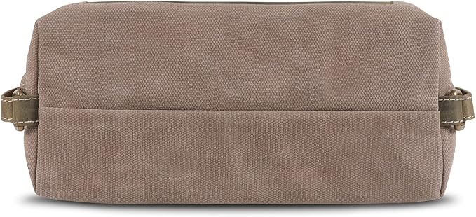 Londo Travel Toiletry Bag, Top-Grain Leather & Canvas Hanging Dopp Kit, Bathroom Case, & Makeup Organizer, Unisex - Image 8