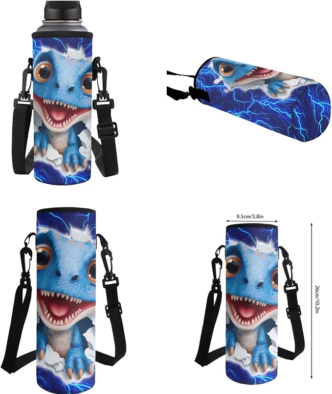 Big Eye Dinosaur Backpack for Kids Boys Backpack with Lunch Box Water Bottle Pouch and Big Pencil Case Pouch 4PCS Set Bookbag with Compartments 17 inch Study School Bag Kids Gifts - Image 6