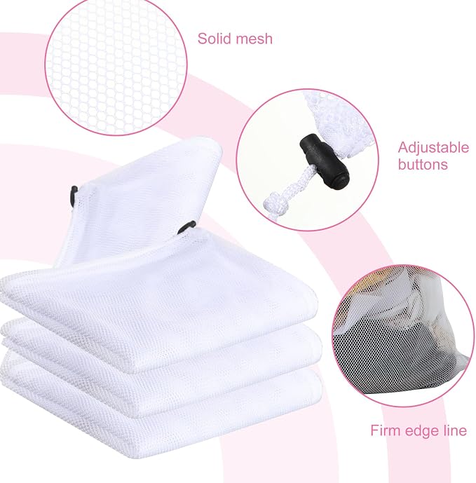 Berlune Large Mesh Laundry Bags, 24 x 36 Inch Bulk Wash Set with Drawstring for Commercial Use, Dorms, Vacation Rentals, Laundromats, Apartments & Facilities(White,30) - Image 4