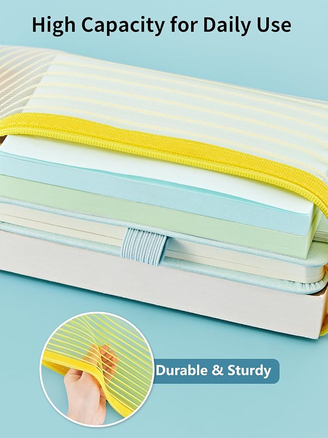 JARLINK Zipper Mesh Pouch, 80 Pcs multi-use Pencil Bags in 10 Colors | Multipurpose Pencil Pouch Bulk for School, Office Supplies, Cosmetics, Makeup&Travel Accessories, Solid Color - Image 5