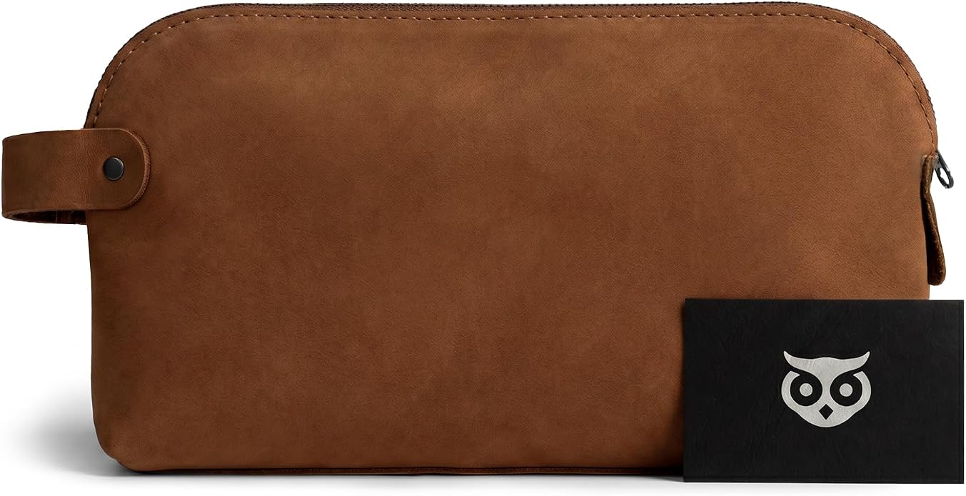Hide & Drink, Large Rustic All Purpose Utility Bag for Cords & Chargers, Travel Bag, Multi-Purpose Bag, Full Grain Leather - Image 5