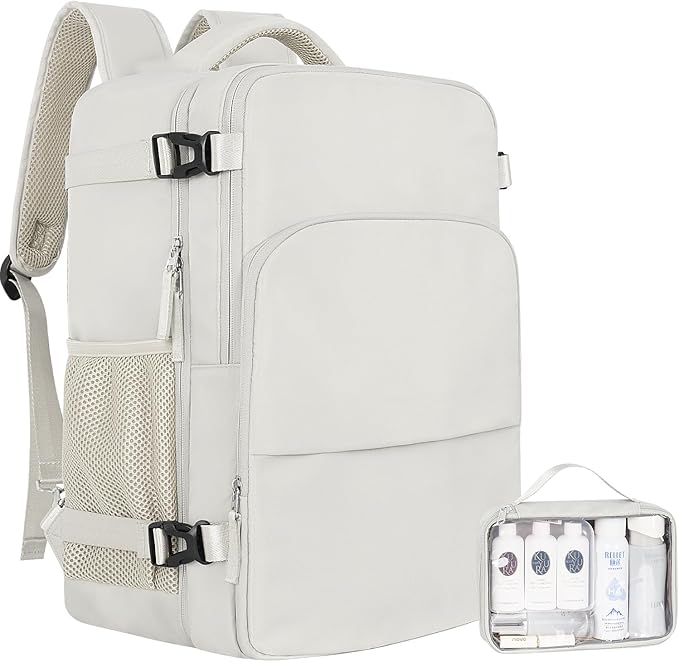 Sinaliy Travel Backpack for Women, Carry On Backpack Flight Approved, Personal Item Travel Bag with USB Charging Port, Casual Daypack College Bag Suitcase Backpack for Weekend, Fit 16 Inch Laptop | Waterproof 16 Inch Laptop Backpack for Work, College, ... by Sinaliy