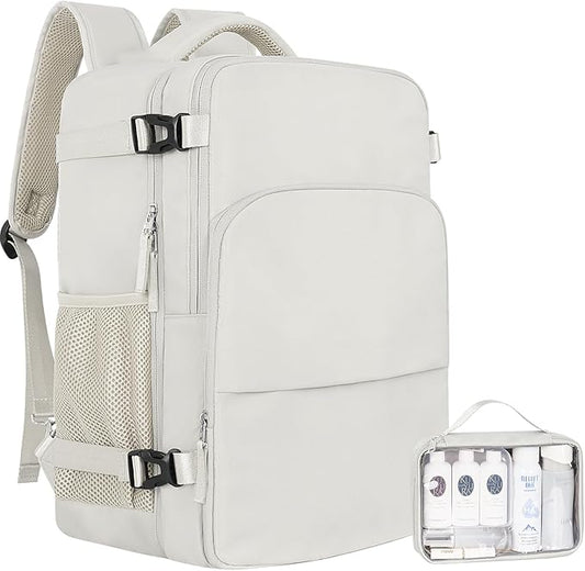 Sinaliy Travel Backpack for Women, Carry On Backpack Flight Approved, Personal Item Travel Bag with USB Charging Port, Casual Daypack College Bag Suitcase Backpack for Weekend, Fit 16 Inch Laptop | Waterproof 16 Inch Laptop Backpack for Work, College, ... by Sinaliy