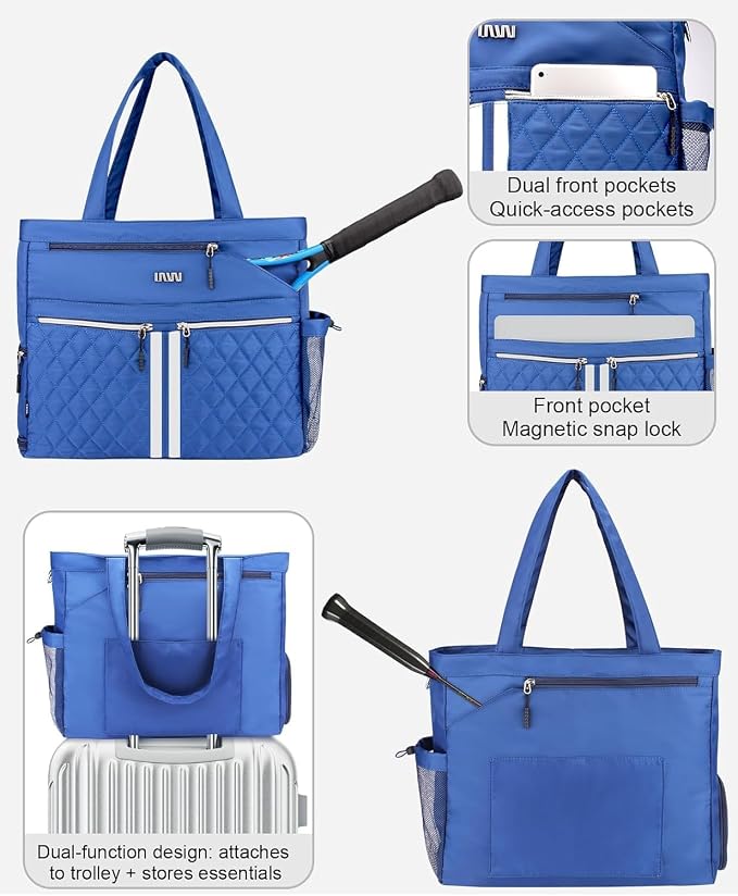 Tennis Bags for Women, Tennis Bag Holds 2 Rackets, Gym Bags with Ventilated Shoe Compartment, Suitable for Pickleball Tennis Badminton - Image 6