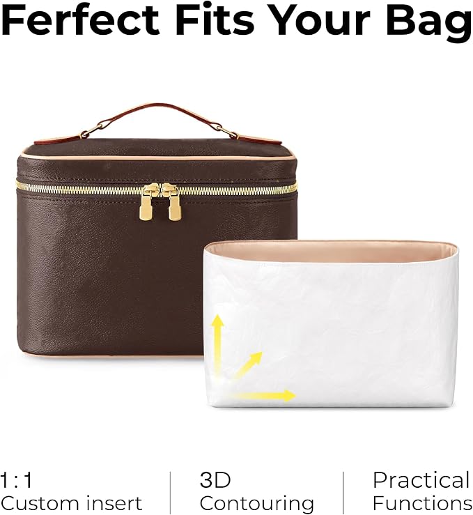Lightweight Purse Organizer Compatible with LV Nice BB | Handcrafted DuPont™ Tyvek®, Vanile Purse Handbag Organizer Insert, Precision 1:1 Custom Fit for Work, Travel & Daily Carry - Image 3