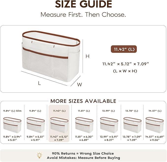 GIVLEFLY Purse Organizer Insert for Tote Bag, 11.42 Inch Satin Bag Organizer with Zipper Pocket, Multi Pocket Handbag Organizer - Image 4
