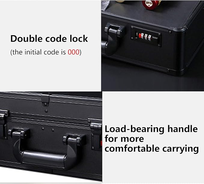 Barber Carrying Case Barber Case, Stylist Tool Box rofessional Salon Hair Cutting Grooming Kit Storage Organizer for Clippers, Scissors, Barber Supplies (Black) - Image 7