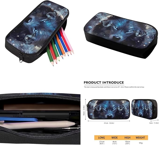 Vigilant Wolf 4pcs School Bag Set School Backpack for Kids 8-12 Boys and Lunch Bag Box Bookbag with Insulated Thermal Cooler Lunch Box Pencil Case Water Bottle Sleeve Elementary - Image 5