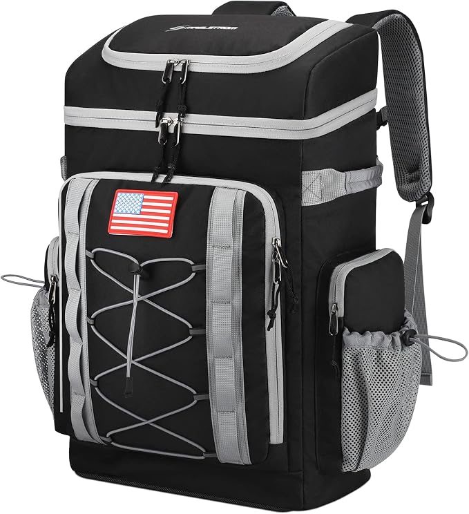 Maelstrom 35/50 Can Insulated Backpack Cooler, Leakproof Soft Lunch Ice Bag | Keeps Food Cold For 16h, Peva Liner, Durable Nylon, Ergonomic Padding. Perfect For Men, Women, Camping, Beach, Hiking, Travel by Maelstrom