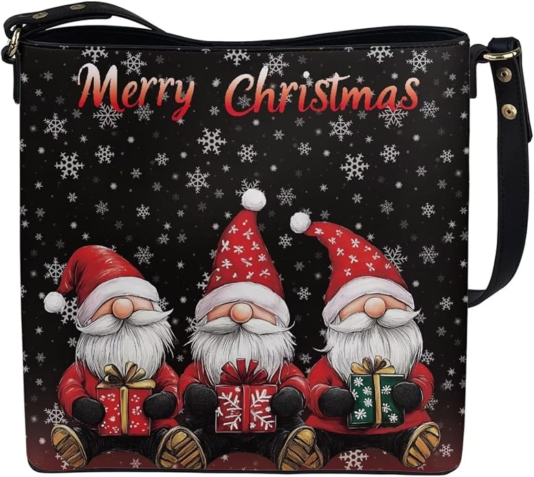 HUGS IDEA Boho Bags for Women Leather Handbag Shoulder Bucket Crossbody Purse - Image 3