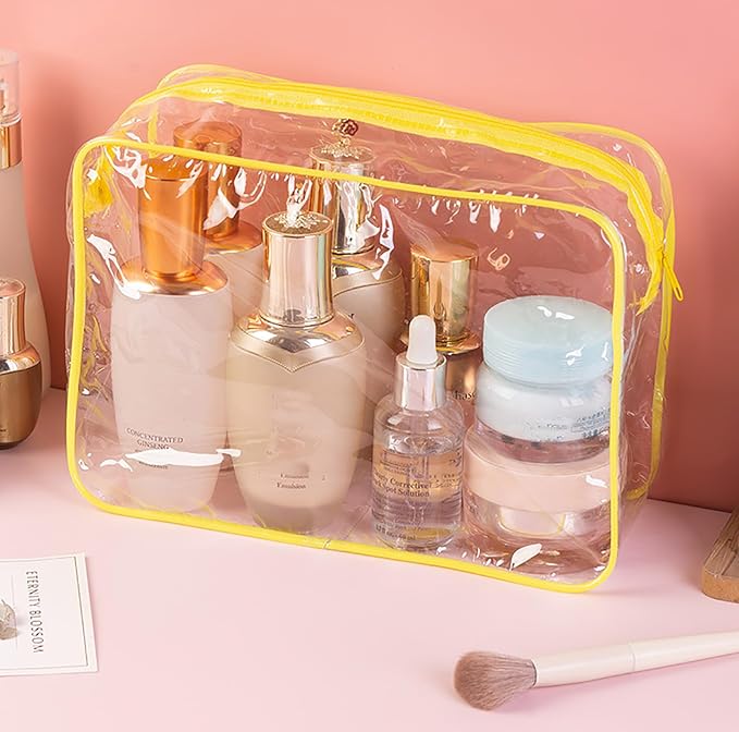20 Packs Clear Cosmetics Bags for Women Men Waterproof Toiletry Bags PVC Makeup Bags Organizer Case with Zipper for Travel Bathroom (20PCS -8Colors) - Image 5