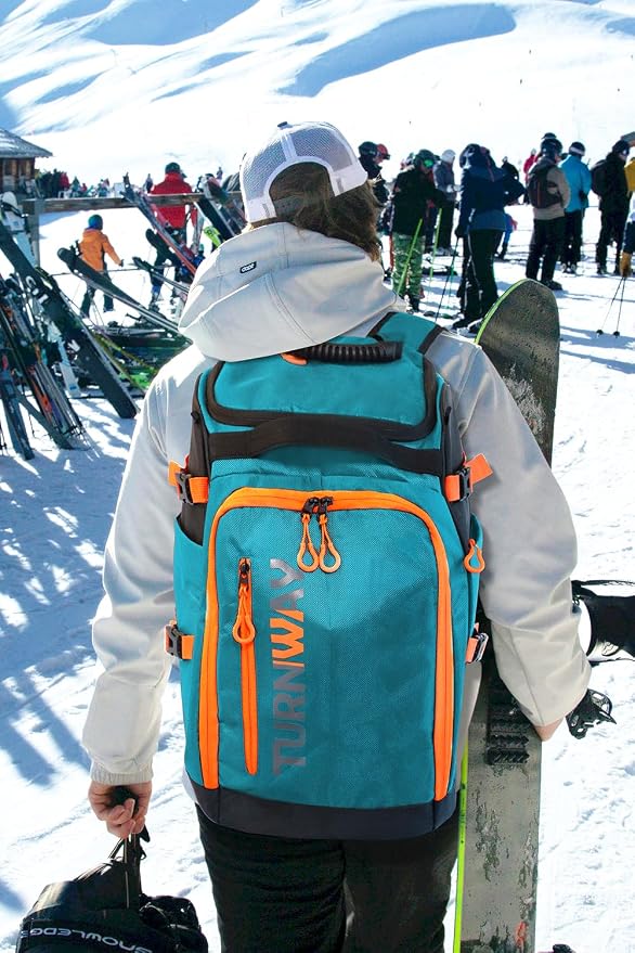 TurnWay Ski/Snowboard Boot Backpack/Ski Boot Backpack | Excellent for Store All Gear | Travel with Waterproof Exterior, Reflective Strip for Men, Women and Youth - Image 5