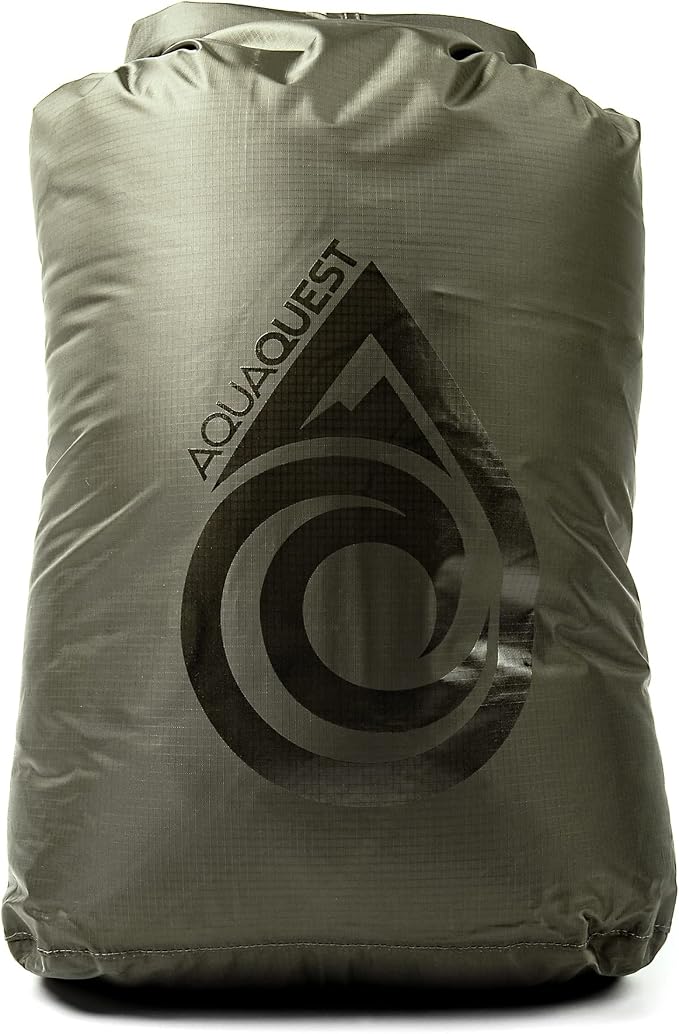 AquaQuest Rogue Dry Bag – 10L Olive Drab – 100% Waterproof Roll Top – Survival Dry Bag by AquaQuest