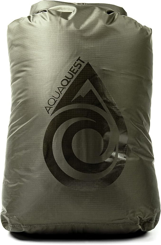 AquaQuest Rogue Dry Bag – 10L Olive Drab – 100% Waterproof Roll Top – Survival Dry Bag by AquaQuest