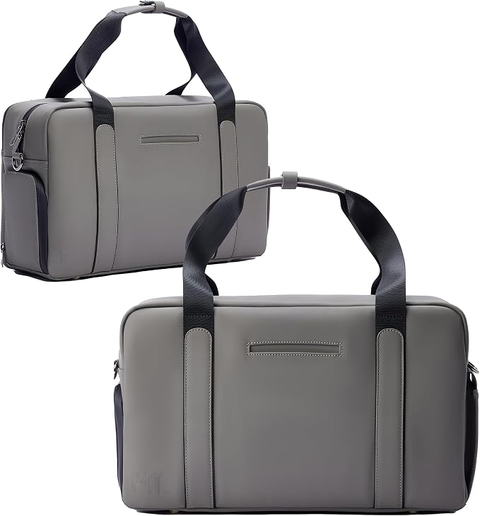 The FTL Lite Mens Gym to Office Bag - 17L Briefcase Gym Bag Hybrid with Shoe Compartment & 16" Laptop Sleeve - Executive Daily Carry & Overnight Duffel for Athletic Business Pros - Gray by FTL