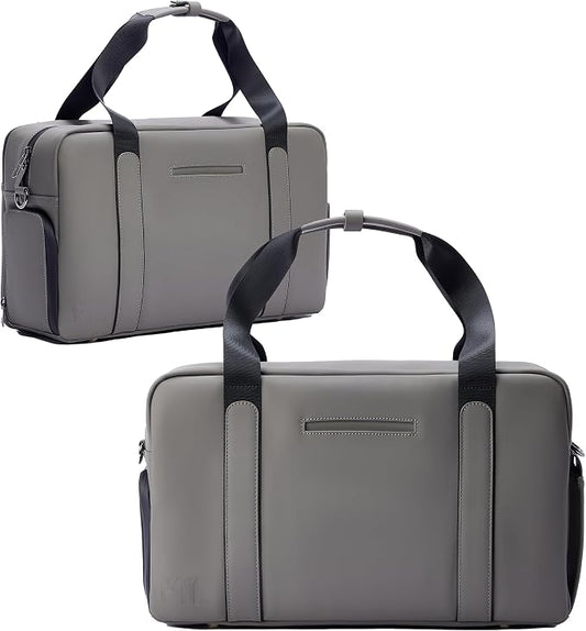The FTL Lite Mens Gym to Office Bag - 17L Briefcase Gym Bag Hybrid with Shoe Compartment & 16" Laptop Sleeve - Executive Daily Carry & Overnight Duffel for Athletic Business Pros - Gray by FTL