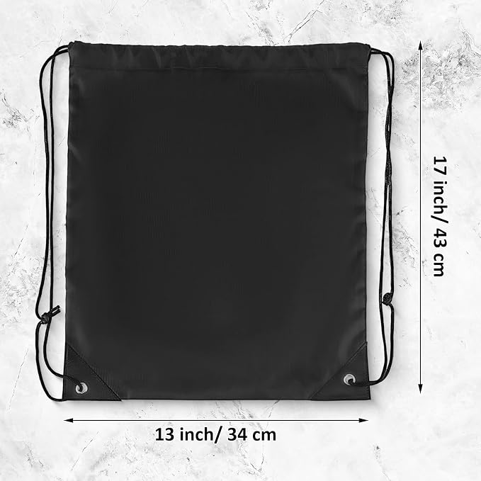 Shappy 60 Pieces Drawstring Backpack Bags Sports Drawstring Bags Bulk Nylon Cinch Bag for Gym Yoga Women Men Sports Outdoor(Black) - Image 3